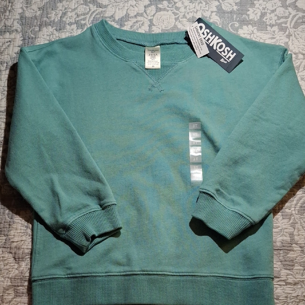 OshKosh B'gosh Teal Crewneck Sweater - Girls